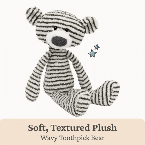 Gund Toothpick Bear 15" Plush Toy - Stripe | 1 year+ | Baby Soft Toy | Stuffed Toy